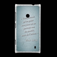Coque Nokia Lumia 520 Portrait Ame Turquoise Citation Oscar Wilde