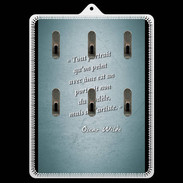 Porte clés Portrait Ame Turquoise Citation Oscar Wilde