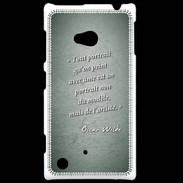 Coque Nokia Lumia 720 Portrait Ame Vert Citation Oscar Wilde