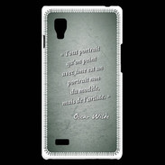 Coque LG Optimus L9 Portrait Ame Vert Citation Oscar Wilde