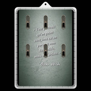 Porte clés Portrait Ame Vert Citation Oscar Wilde