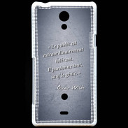 Coque Sony Xperia T Public génie Bleu Citation Oscar Wilde