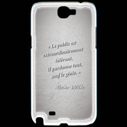 Coque Samsung Galaxy Note 2 Public génie Gris Citation Oscar Wilde