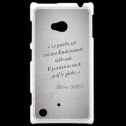 Coque Nokia Lumia 720 Public génie Gris Citation Oscar Wilde