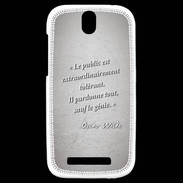Coque HTC One SV Public génie Gris Citation Oscar Wilde