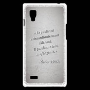 Coque LG Optimus L9 Public génie Gris Citation Oscar Wilde