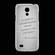 Coque Samsung Galaxy S4mini Public génie Gris Citation Oscar Wilde