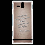 Coque Sony Xperia U Public génie Rouge Citation Oscar Wilde