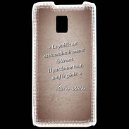 Coque LG P990 Public génie Rouge Citation Oscar Wilde