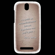 Coque HTC One SV Public génie Rouge Citation Oscar Wilde
