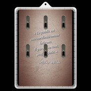 Porte clés Public génie Rouge Citation Oscar Wilde