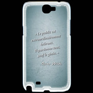 Coque Samsung Galaxy Note 2 Public génie Turquoise Citation Oscar Wilde