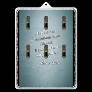Porte clés Public génie Turquoise Citation Oscar Wilde