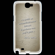 Coque Samsung Galaxy Note 2 Public génie Sepia Citation Oscar Wilde