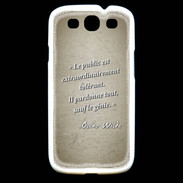 Coque Samsung Galaxy S3 Public génie Sepia Citation Oscar Wilde