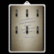 Porte clés Public génie Sepia Citation Oscar Wilde