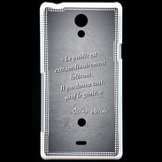 Coque Sony Xperia T Public génie Noir Citation Oscar Wilde