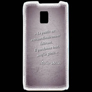 Coque LG P990 Public génie Violet Citation Oscar Wilde