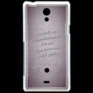 Coque Sony Xperia T Public génie Violet Citation Oscar Wilde