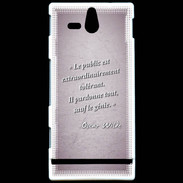 Coque Sony Xperia U Public génie Rose Citation Oscar Wilde