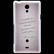 Coque Sony Xperia T Public génie Rose Citation Oscar Wilde