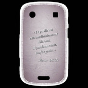 Coque Blackberry Bold 9900 Public génie Rose Citation Oscar Wilde