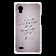 Coque LG Optimus L9 Public génie Rose Citation Oscar Wilde