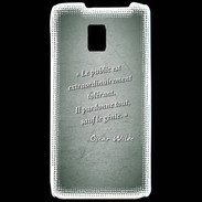 Coque LG P990 Public génie Vert Citation Oscar Wilde