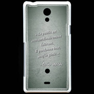 Coque Sony Xperia T Public génie Vert Citation Oscar Wilde