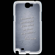 Coque Samsung Galaxy Note 2 Survie valeur Bleu Citation Oscar Wilde