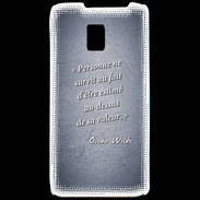 Coque LG P990 Survie valeur Bleu Citation Oscar Wilde