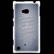 Coque Nokia Lumia 720 Survie valeur Bleu Citation Oscar Wilde