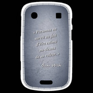 Coque Blackberry Bold 9900 Survie valeur Bleu Citation Oscar Wilde
