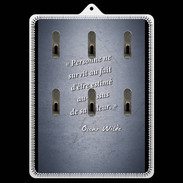 Porte clés Survie valeur Bleu Citation Oscar Wilde