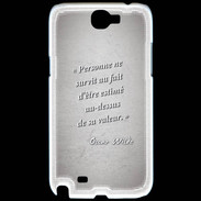 Coque Samsung Galaxy Note 2 Survie valeur Gris Citation Oscar Wilde