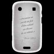 Coque Blackberry Bold 9900 Survie valeur Gris Citation Oscar Wilde