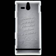 Coque Sony Xperia U Survie valeur Noir Citation Oscar Wilde
