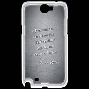 Coque Samsung Galaxy Note 2 Survie valeur Noir Citation Oscar Wilde