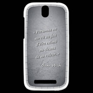Coque HTC One SV Survie valeur Noir Citation Oscar Wilde