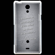 Coque Sony Xperia T Survie valeur Noir Citation Oscar Wilde
