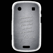 Coque Blackberry Bold 9900 Survie valeur Noir Citation Oscar Wilde
