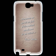 Coque Samsung Galaxy Note 2 Survie valeur Rouge Citation Oscar Wilde