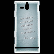 Coque Sony Xperia U Survie valeur Turquoise Citation Oscar Wilde