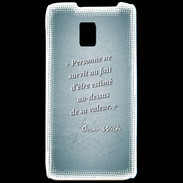 Coque LG P990 Survie valeur Turquoise Citation Oscar Wilde