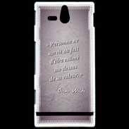 Coque Sony Xperia U Survie valeur Violet Citation Oscar Wilde