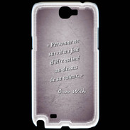 Coque Samsung Galaxy Note 2 Survie valeur Violet Citation Oscar Wilde