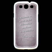 Coque Samsung Galaxy S3 Survie valeur Violet Citation Oscar Wilde