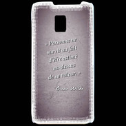 Coque LG P990 Survie valeur Violet Citation Oscar Wilde