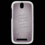 Coque HTC One SV Survie valeur Violet Citation Oscar Wilde