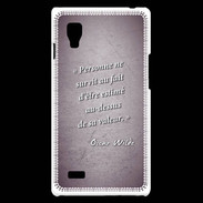 Coque LG Optimus L9 Survie valeur Violet Citation Oscar Wilde